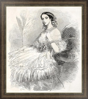 Постер Duchess of Alba old engraved portrait