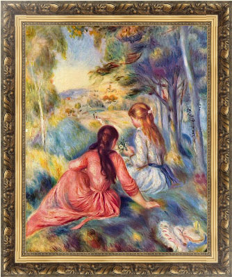 Картина «Девушки на лугу» Пьера Ренуара в раме 904.OAC.212