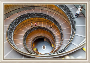 Постер Италия. Лестница Браманте в Ватикане