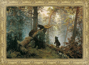 Репродукция картины Утро в сосновом лесу. 1889