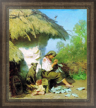 Картина в раме Сельская идиллия. 1886