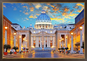 Вид на Собор Святого Петра в Риме, Италия