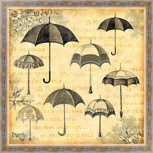Коллаж с винтажными зонтиками
