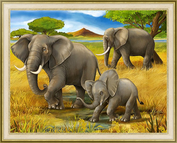 Картина Слоны