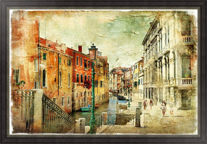 Ретро-постер Живописные улицы Венеции
