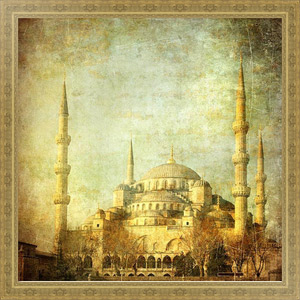 Постер в раме Стамбул. Синяя мечеть. Состаренное фото