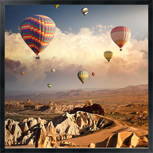 Постер Каппадокия, воздушные шары над долиной