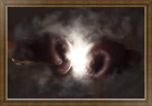 Постер Удар боксёрскими перчатками