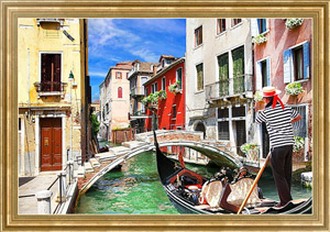 Картина на холсте Италия. Венеция. Гондола на улочках 