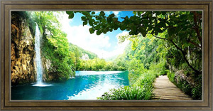 Картина в раме Хорватия. Водопад