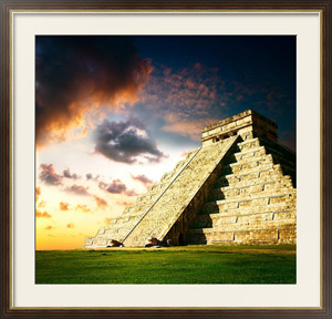 Постер под стеклом Мексика, пирамиды Майя в Чичен Ица