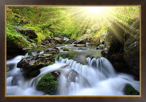 Картина на холсте Чехия. Водопад в парке Шумава №2