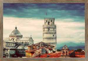 Картина в раме Италия, Тоскана. Пизанская башня и собор