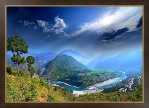 Постер Пейзаж в Гималаях. Индия, Уттаракханд