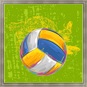 Постер в раме Волейбольный мяч