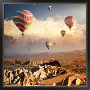 Постер в раме Каппадокия, воздушные шары над долиной