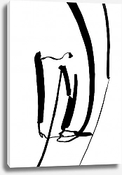 Постер Евгения Бельмесова Современная черно-белая абстрактная картина. Часть 2. 