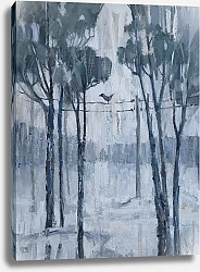 Постер Тимофеева Софья Птица. Деревья. Снег