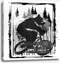 Постер forestpunk Велосипед и осень