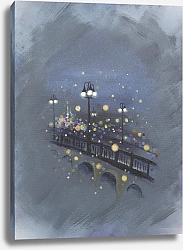 Постер Art Series by MaryMIA New Year Vibe. Bridge lights 1