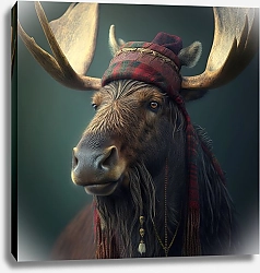 Постер Татьяна Кочнева Лось в бандане