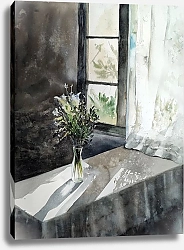 Постер Tatyana Konstantinova Акварель. Букет у окна
