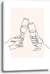 Постер Кречетова Наталья Glasses of champagne