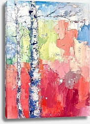 Постер Лилия Салихова Абстракция с березами