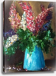 Постер Лилия Салихова Цветы букет с люпинами