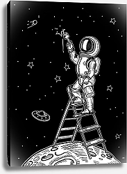 Постер Кречетова Наталья Астронавт рисует звезды
