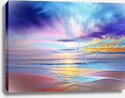 Постер Сергей Гундоров Закат над океаном с драматическими облаками