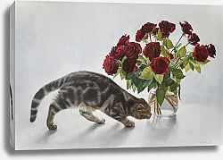 Постер Lukian - Алëна Савченко Кот и красные розы