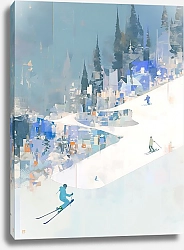 Постер Дарья Воробьева Лыжники 6