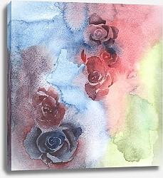 Постер Татьяна Сергеева Акварельная нежность: розы акварелью