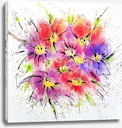 Постер Литвинова Наталья Акварельный букет