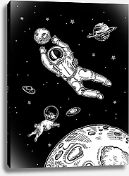 Постер Кречетова Наталья Астронавт летает в космосе