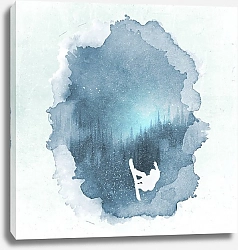 Постер forestpunk Склон, снег и сноуборд