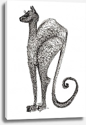 Постер Лилия Салихова Картина черная кошка графика