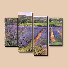 Модульная картина. Buddleia and Lavender Field, Montclus Модульная картина. Buddleia and Lavender Field, Montclus