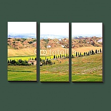 Модульная картина. Италия, Тоскана, кипарисы Модульная картина. Италия, Тоскана, кипарисы