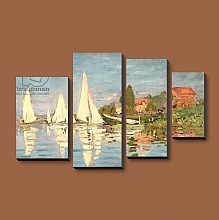 Модульная картина. Regatta at Argenteuil, c.1872 (худ. Клод Моне) Модульная картина. Regatta at Argenteuil, c.1872 (худ. Клод Моне)