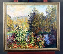 Репродукция картины " Уголок сада в Монжероне" Моне на холсте в раме