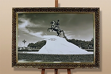 Постер с памятником Петру I со стилизацией под живопись в багете