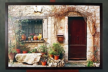 Серия постеров "Итальянские улицы" в деревянных рамах на холсте