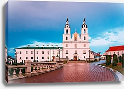 Постер Беларусь, Минск. Собор Святого Духа на закате