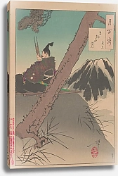 Постер Еситоси Цукиока Mount Ashigara moon