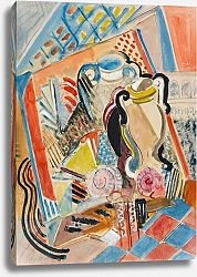 Постер Молль Оскар Komposition mit Krügen und Muscheln