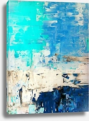 Постер Бело-голубая абстракция