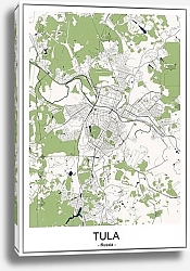 Постер Тула: Карта исторического сердца России