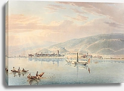 Постер Лори Габриэль Младшая Vue du Lac de Bienne et du bateau à vapeur ‘Union’ près de La Neuveville
